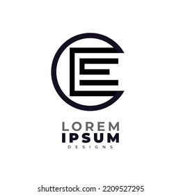 Minimalist Abstract Initial letter E logo. This logo incorporate with abstract letter in the creative way.It will be suitable for which company or brand name start those initial.