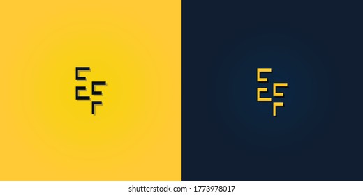 Minimalist Abstract Initial letter EF logo. This logo incorporate with abstract letter in the creative way.It will be suitable for which company or brand name start those initial.