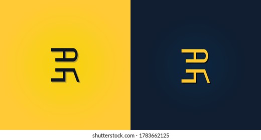 Resumen minimalista Letra inicial logotipo ER. 