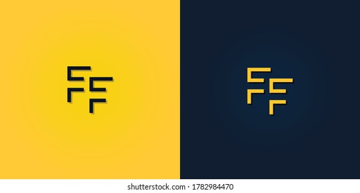 Minimalist Abstract Initial letter FF logo. This logo incorporate with abstract letter in the creative way.It will be suitable for which company or brand name start those initial.