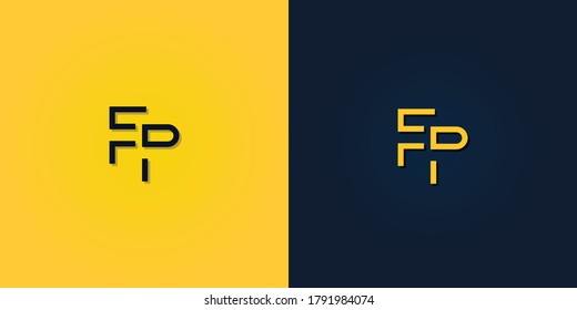 Minimalist Abstract Initial letter FP logo. This logo incorporate with abstract letter in the creative way.It will be suitable for which company or brand name start those initial.