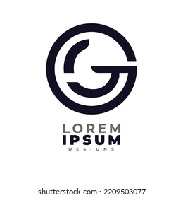 Resumen minimalista Letra inicial logo G. Este logotipo incorpora con letra abstracta de forma creativa.Será adecuado para qué empresa o nombre de marca empiezan esos iniciales.