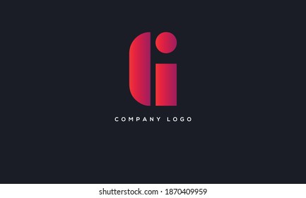 Resumen minimalista Logo de la letra inicial GI. Este logo incorpora con letra abstracta de forma creativa. Será adecuado para qué empresa o nombre de marca inician esas iniciales.