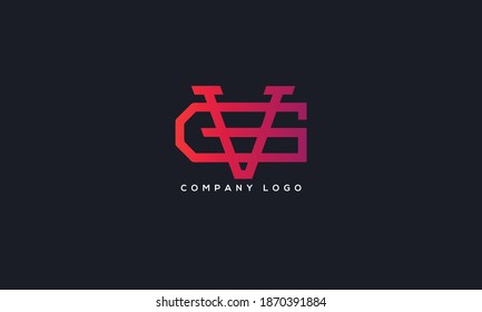 Minimalist Abstract Initial letter GV, VG logo. This logo incorporate with abstract letter in the creative way. It will be suitable for which company or brand name start those initial.