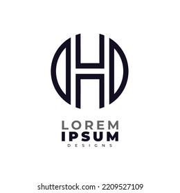 Minimalist Abstract Initial letter H logo. This logo incorporate with abstract letter in the creative way.It will be suitable for which company or brand name start those initial.