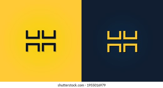 Minimalist Abstract Initial letter HH logo. This logo incorporate with abstract letter in the creative way.It will be suitable for which company or brand name start those initial.