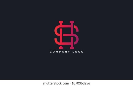 Minimalist Abstract Initial letter HS, SH logo. This logo incorporate with abstract letter in the creative way. It will be suitable for which company or brand name start those initial.