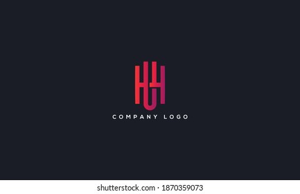 Minimalist Abstract Initial letter HU, UH logo. This logo incorporate with abstract letter in the creative way. It will be suitable for which company or brand name start those initial.