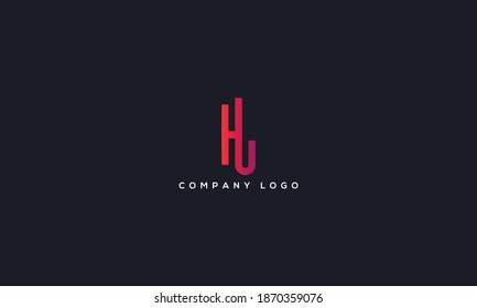 Minimalist Abstract Initial letter HU, UH logo. This logo incorporate with abstract letter in the creative way. It will be suitable for which company or brand name start those initial.