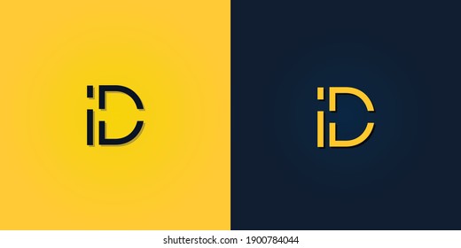 Minimalist Abstract Initial letter ID logo. This logo incorporate with abstract letter in the creative way.It will be suitable for which company or brand name start those initial.