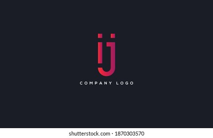 Minimalist Abstract Initial letter IJ, JI logo. This logo incorporate with abstract letter in the creative way. It will be suitable for which company or brand name start those initial.