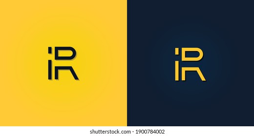 Minimalist Abstract Initial letter IR logo. This logo incorporate with abstract letter in the creative way.It will be suitable for which company or brand name start those initial.