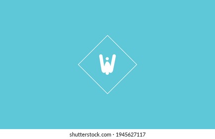Resumen minimalista Letra inicial logotipo de IW. Este logotipo incorpora con letra abstracta de forma creativa.Será adecuado para qué empresa o nombre de marca empiezan esos iniciales.