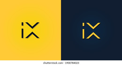 Minimalist Abstract Initial letter IX logo. This logo incorporate with abstract letter in the creative way.It will be suitable for which company or brand name start those initial.