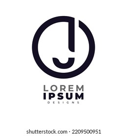 Minimalist Abstract Initial letter J logo. This logo incorporate with abstract letter in the creative way.It will be suitable for which company or brand name start those initial.