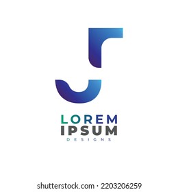 Minimalist Abstract Initial letter JR logo. This logo incorporate with abstract letter in the creative way. It will be suitable for which company or brand name start those initial.