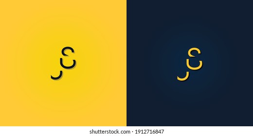 Minimalist Abstract Initial letter JS logo. This logo incorporate with abstract letter in the creative way.It will be suitable for which company or brand name start those initial.