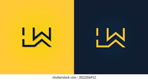 Minimalist Abstract Initial letter LW logo. This logo incorporate with abstract letter in the creative way.It will be suitable for which company or brand name start those initial.