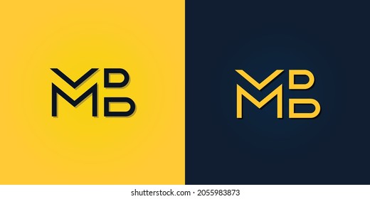 Resumen minimalista Logo de la letra inicial MB. Este logotipo incorpora con letra abstracta de forma creativa.Será adecuado para qué empresa o nombre de marca empiezan esos iniciales.