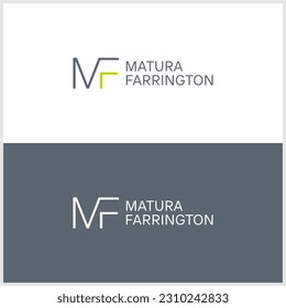Minimalist Abstract Initial letter MF logo. This logo incorporate with abstract letter in the creative way.It will be suitable for which company or brand name start those initial