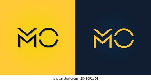 Minimalist Abstract Initial letter MO logo. This logo incorporate with abstract letter in the creative way.It will be suitable for which company or brand name start those initial.