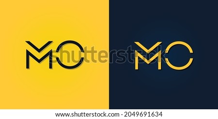 Minimalist Abstract Initial letter MO logo. This logo incorporate with abstract letter in the creative way.It will be suitable for which company or brand name start those initial. Foto stock © 