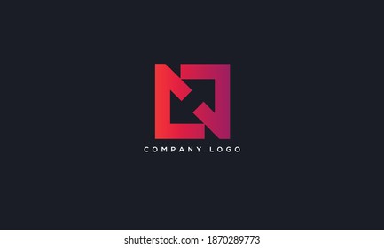 Resumen minimalista Letra inicial N logo. Este logo incorpora con letra abstracta de forma creativa. Será adecuado para qué empresa o nombre de marca inician esas iniciales.