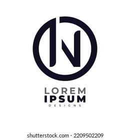 Minimalist Abstract Initial letter N logo. This logo incorporate with abstract letter in the creative way.It will be suitable for which company or brand name start those initial.