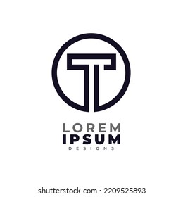 Minimalist Abstract Initial letter T logo. This logo incorporate with abstract letter in the creative way.It will be suitable for which company or brand name start those initial.