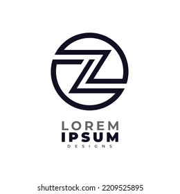 Minimalist Abstract Initial letter Z logo. This logo incorporate with abstract letter in the creative way.It will be suitable for which company or brand name start those initial.