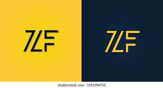 Minimalist Abstract Initial letter ZF logo. This logo incorporate with abstract letter in the creative way.It will be suitable for which company or brand name start those initial.
