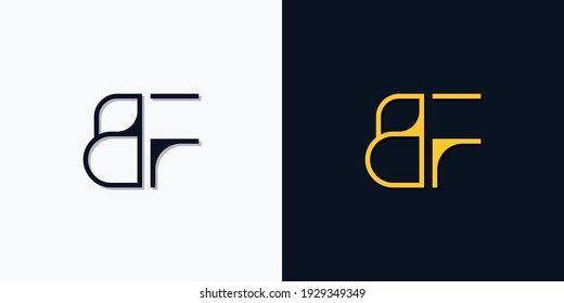 Minimalist abstract initial letters BF logo. This logo incorporate with abstract typeface in the creative way.It will be suitable for which company or brand name start those initial.