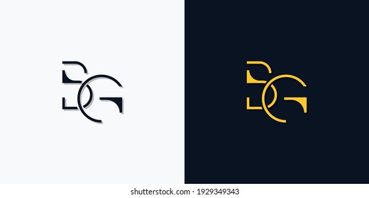 Minimalist abstract initial letters BG logo. This logo incorporate with abstract typeface in the creative way.It will be suitable for which company or brand name start those initial.