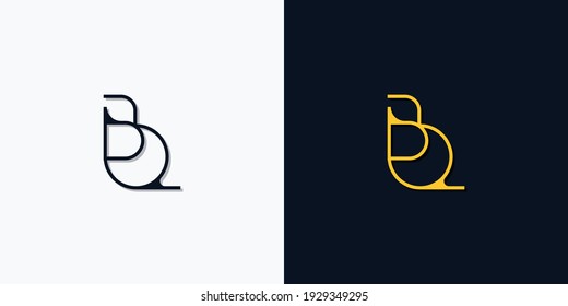 Minimalist abstract initial letters BQ logo. This logo incorporate with abstract typeface in the creative way.It will be suitable for which company or brand name start those initial.