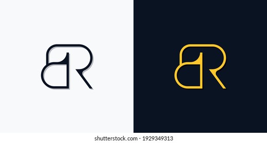 Minimalist abstract initial letters BR logo. This logo incorporate with abstract typeface in the creative way.It will be suitable for which company or brand name start those initial.