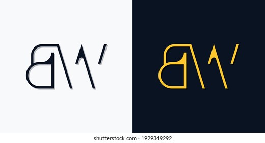 Minimalist abstract initial letters BW logo. This logo incorporate with abstract typeface in the creative way.It will be suitable for which company or brand name start those initial.