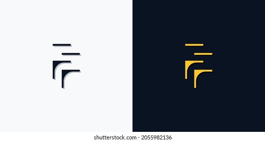 Letras iniciales abstractas y minimalistas con el logo de FF. Este logotipo incorpora con tipo de letra abstracto de forma creativa.Será adecuado para qué empresa o marca empiezan esos iniciales.