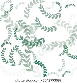Minimalist Abstract Leaves Seamless Pattern