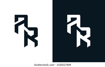 Minimalist abstract letter AR logo. This logo icon incorporate with two abstract shape in the creative process.