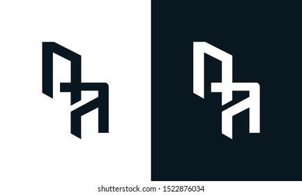 Minimalist abstract letter DA logo. This logo icon incorporate with two abstract shape in the creative process.