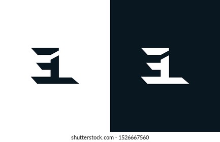 Minimalist abstract letter EL logo. This logo icon incorporate with two abstract shape in the creative process.