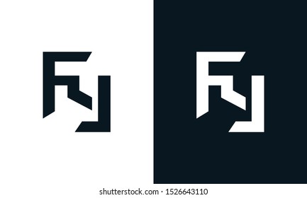 Minimalist abstract letter FY logo. This logo icon incorporate with two abstract shape in the creative process.