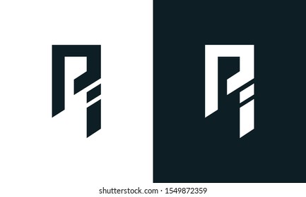 Minimalist Abstract Letter Pi Logo This Stock Vector (Royalty Free ...