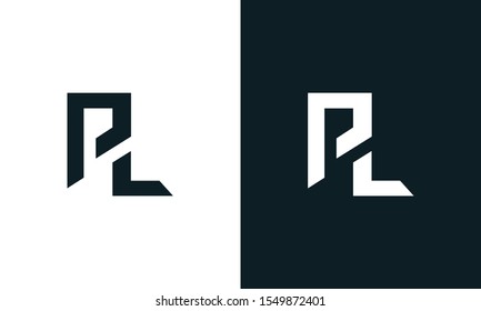 Minimalist abstract letter PL logo. This logo icon incorporate with two abstract shape in the creative process.