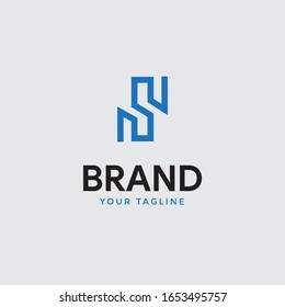 minimalist abstract letter s logo template design editable