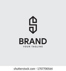 minimalist abstract letter s logo template design editable	
