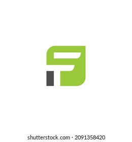 Minimalist abstract letter TF icon logo design vector template.