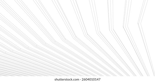 Minimalist Abstract Line Art - Geometric Architecture and Futuristic Design - Vector Illustration
