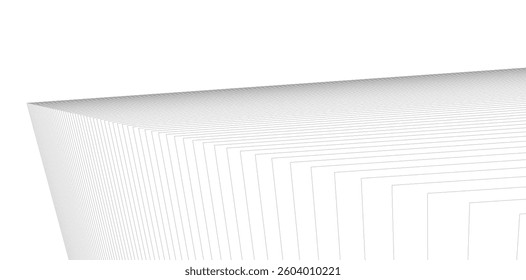 Minimalist Abstract Line Art - Geometric Architecture and Futuristic Design - Vector Illustration