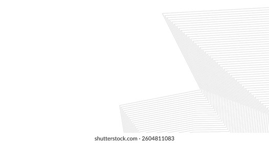 Minimalist Abstract Line Art - Geometric Architecture and Futuristic Design - Vector Illustration